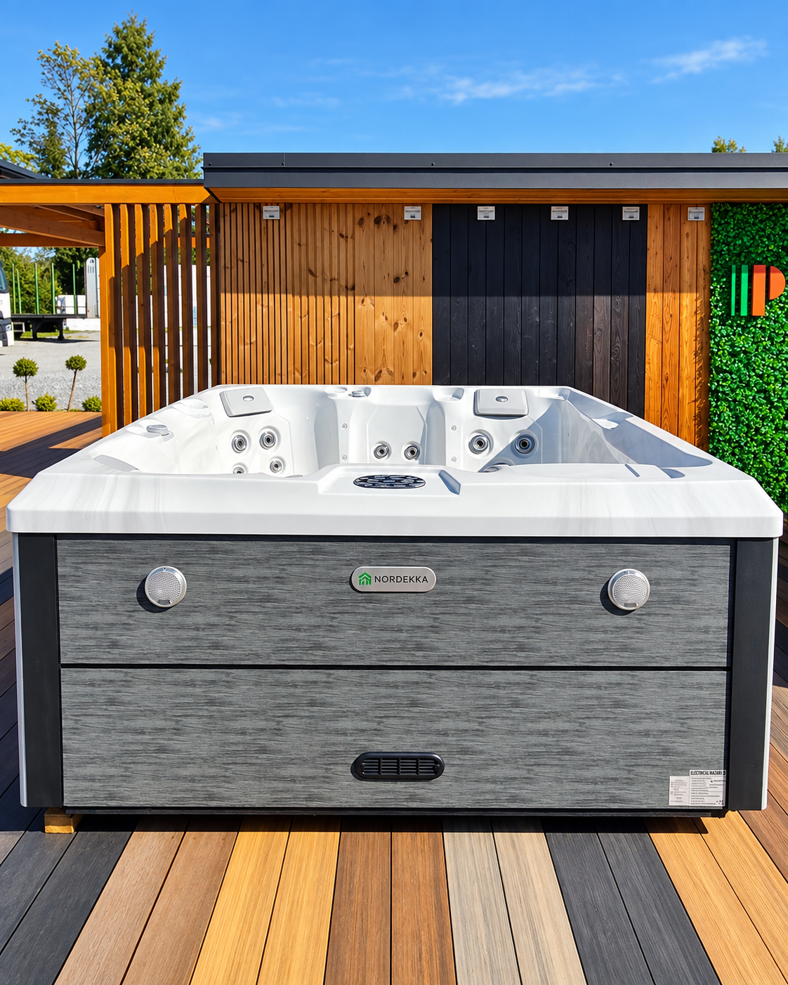 5cefc232-0abc-4773-bbd3-91d68f4f9801 Jacuzzi ogrodowe Nordekka M-3552 6-osobowe – 46 dysz, 1 leżanka, Bluetooth - obrazek 1